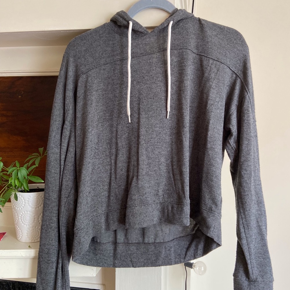 Gray cropped sweatshirt